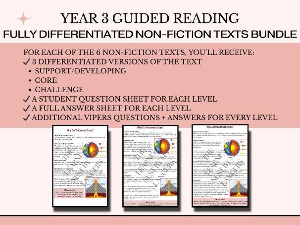 Year 3 Differentiated Non-Fiction Guided Reading Texts