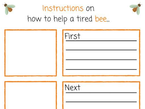 Instructions on how to help a tired bee