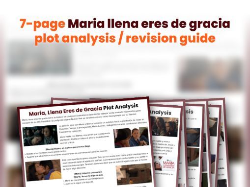 María llena eres de gracia Plot Analysis