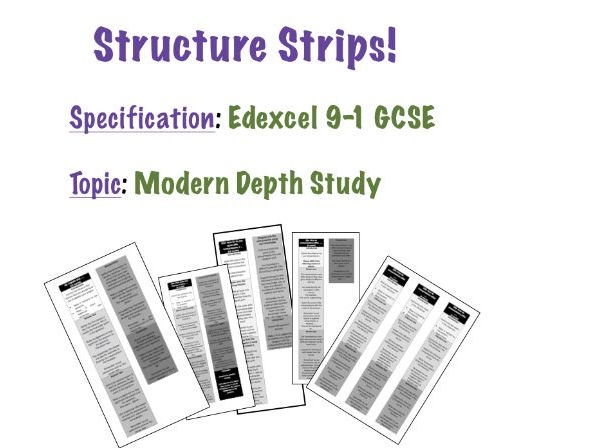 Structure Strips for Edexcel 9-1 GCSE Modern Depth Study