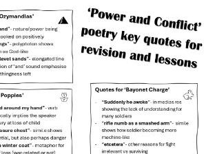 'P+C' GCSE Quotation Sheet