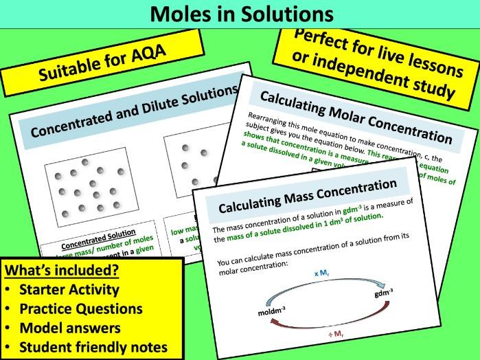 Moles in Solutions (AQA)
