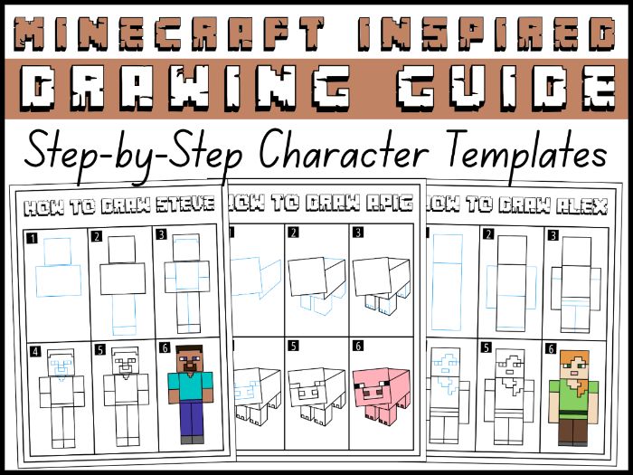 Minecraft Drawing Guide | 10 Characters