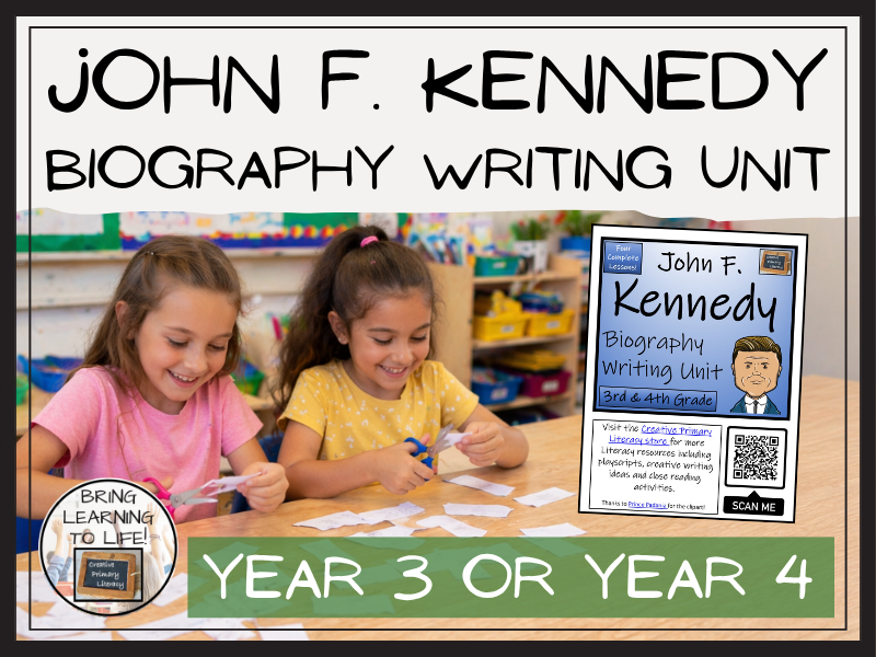 John F. Kennedy Biography Writing Unit | Year 3 or Year 4