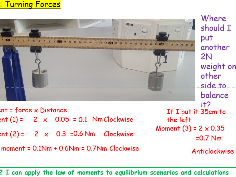 Moments for IGCSE Physics 0625 CIE Unit 1