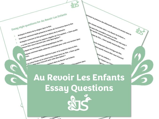 Au Revoir Les Enfants Essay Questions