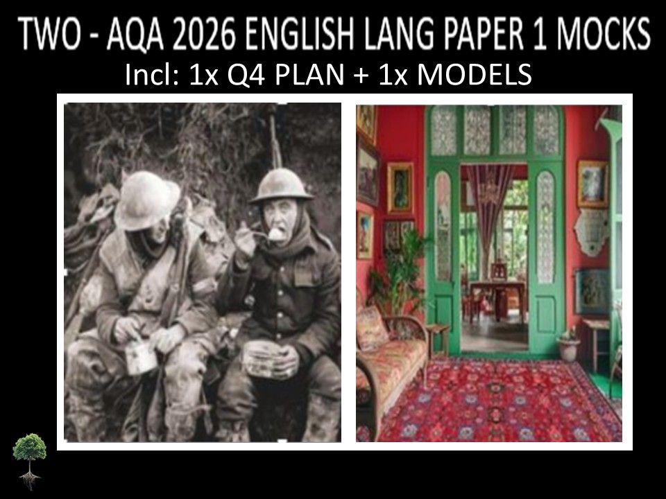 TWO - AQA PAPER 1 | 2026 FULL MOCKS | Q4 PLAN | MODELS