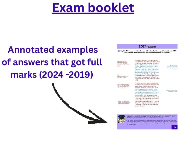Exam booklet. Paper 2 B2 Changes in medicine, 1848-1948. iGCSE Edexcel History specification.