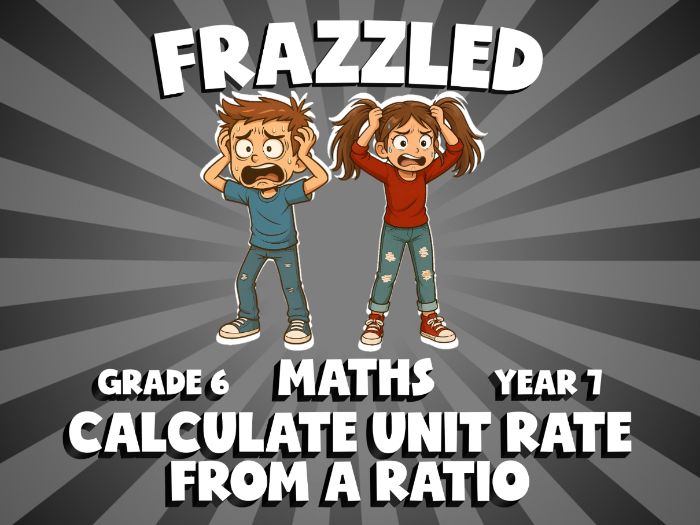 Calculate Unit Rate from a Ratio FRAZZLED Maths Game | No-Prep Year 7 Review Activity