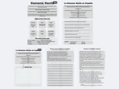 La Semana Santa  Reading & Translations (KS3/KS4 Spanish)