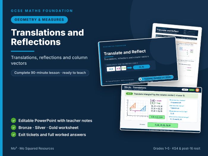 Translations and Reflections – GCSE Maths Foundation Lesson