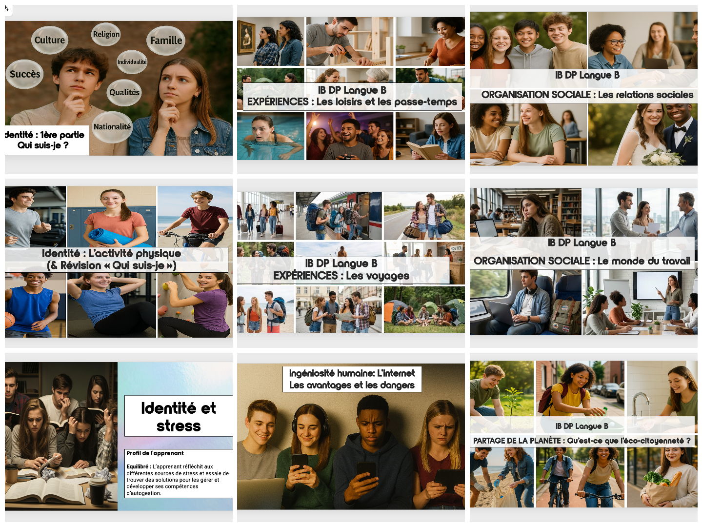 IB DP French Language B (SL & HL) Bundle 1 (Year 12 / Grade 11)