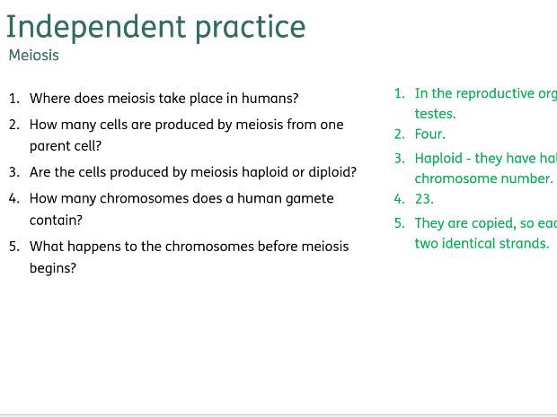 AQA Genetics/Evolution - Independent P.. Q&As