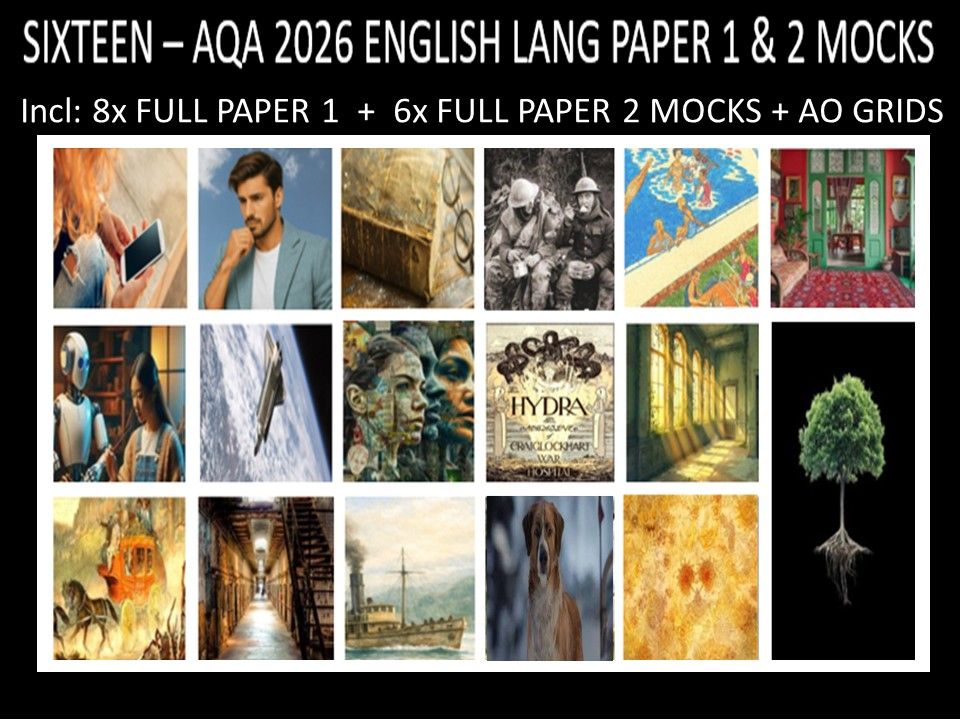 SIXTEEN - AQA PAPER 1 & 2 | 2026 FULL MOCKS | AO GRIDS
