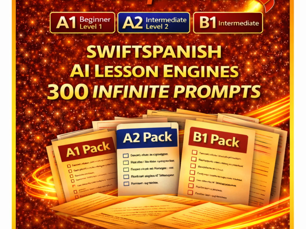 SwiftSpanish Bundle - A1, A2 & B1 AI Prompts