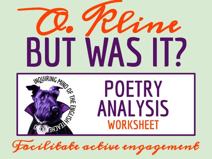 "But Was It?" by Otis Adelbert Kline Gothic Vampire Poem Analysis Worksheet | Halloween Poetry