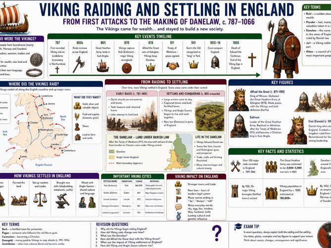 GCSE History: The Viking Expansion C.750-1050 - Engaging Knowledge Organisers