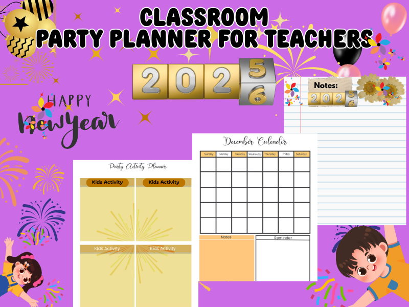 Classroom Party Planner for Teachers – A Complete 29-Page Organizer for Stress-Free, Joy-Filled