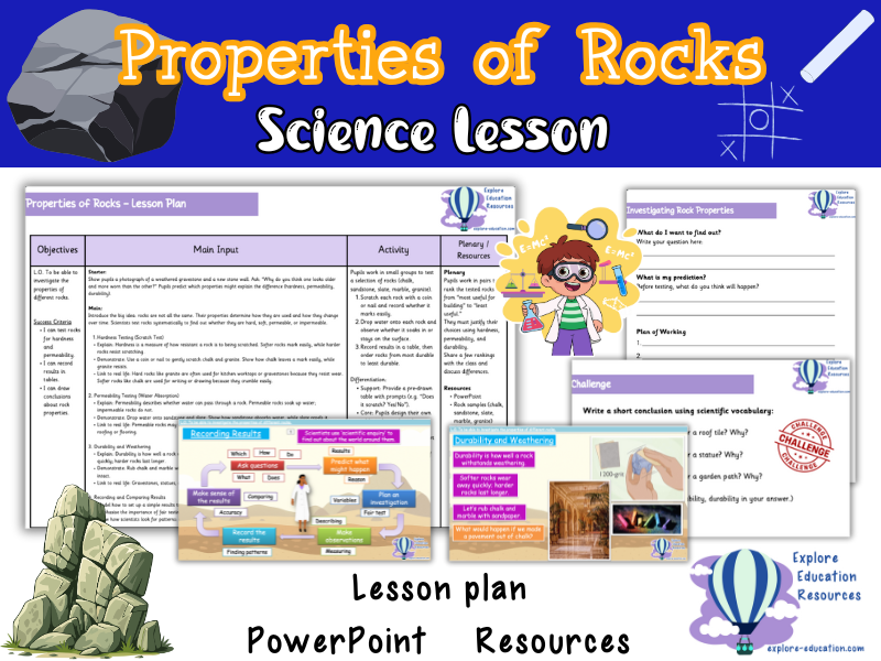 Properties of Rocks Investigation Lesson - KS2 Science - Outstanding Lesson