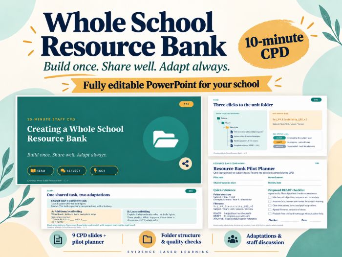 Whole School Resource Bank 10 min CPD