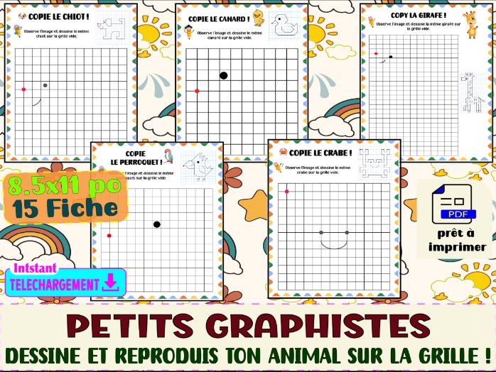 Petits graphistes : dessine et reproduis ton animal sur la grille !