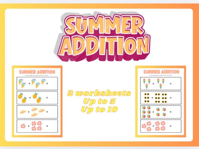Summer Addition Math