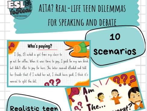 AITA? Real-life teen dilemmas for speaking and debate