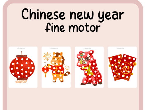 Chinese new year- fine motor activity