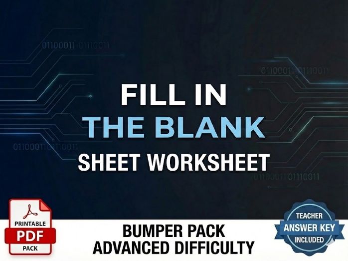 Python Syntax Bumper Pack: 5 Advanced Worksheets (Fill-in-the-Blanks)