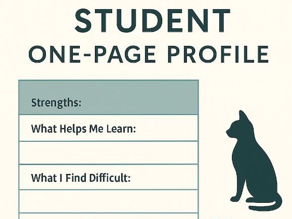 Student One-Page Profile | Pupil Voice Template for SEND & Pastoral Support