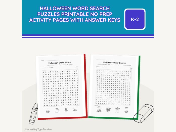 Halloween Word Search Puzzles | 6 pp