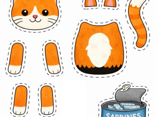 Cut and paste a Cat- Fine Motor Skills