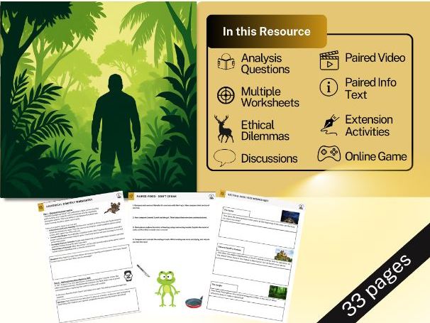The Most Dangerous Game - Richard Connell - 7 Day Engaging Unit -Worksheets/More