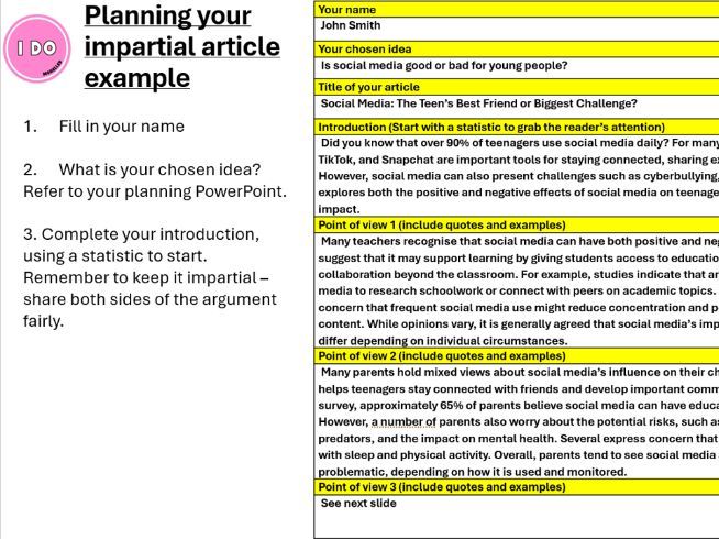 Component 2 BTEC Creative Media Production Level 2 - Impartial Brief - Impartial Article Writing