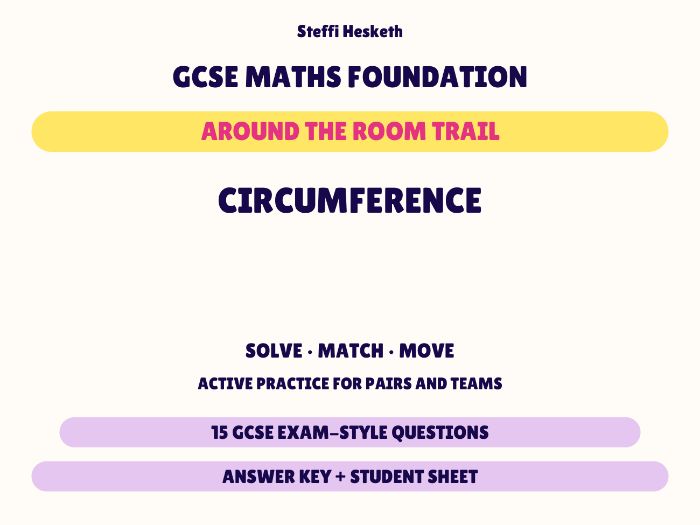 GCSE Foundation Maths Circumference | Around the Room Trail