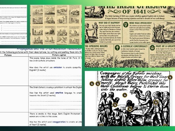 KS3/Common Entrance Making of the UK - Charles I: The Irish Rebellion Evidence Lesson