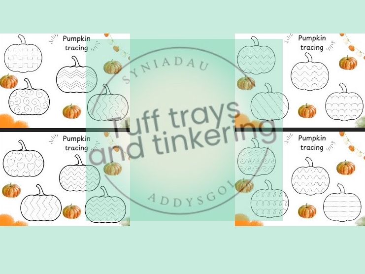 pumpkin tracing fine motor skills early years enhanced provision autumn ks1