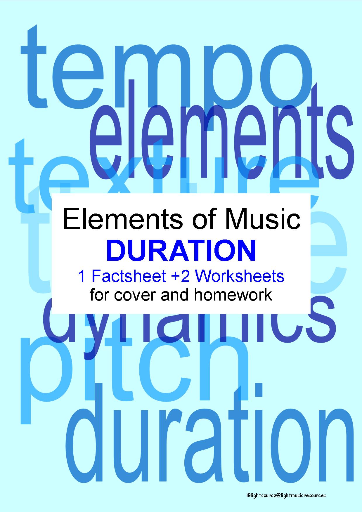Duration: 2 worksheets and 1 factsheet