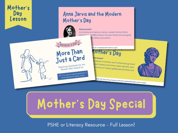 Mother’s Day Gratitude Lesson | KS3/KS4 English or PSHE | Creative & Reflective Activities