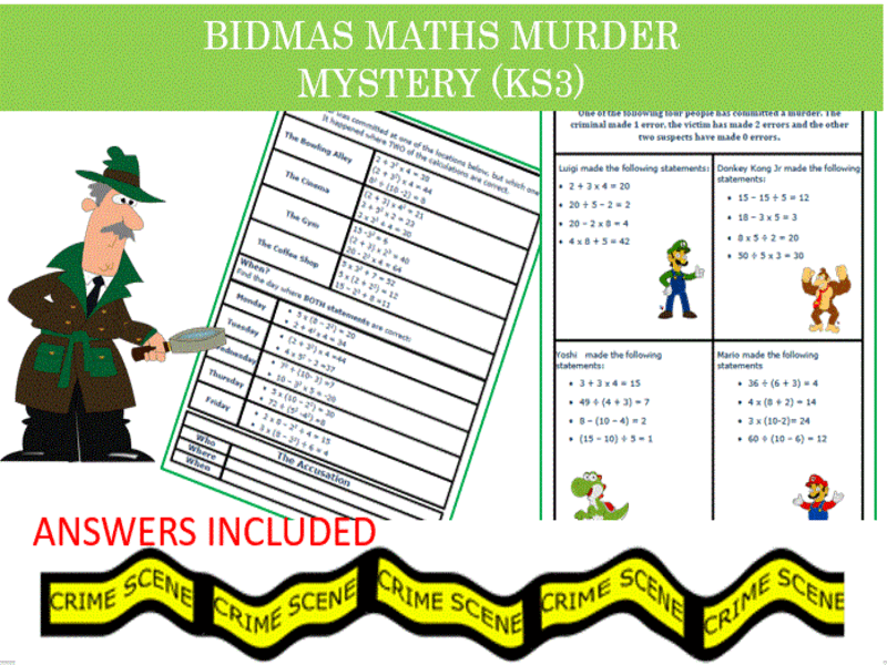 Maths Murder Mystery - Bidmas (KS3)