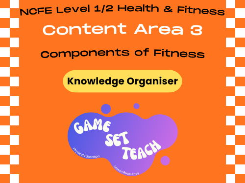 NCFE Health and Fitness Knowledge Organiser — Components of Fitness (Content Area 3)