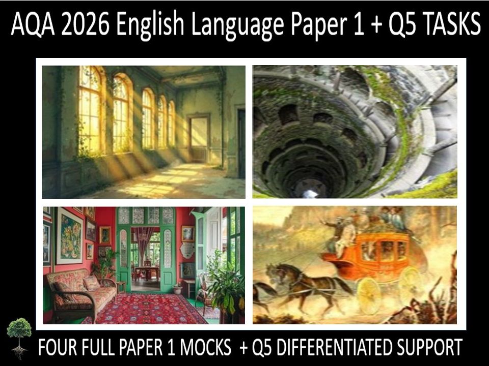 Four AQA 2026 GCSE English Language Paper 1 Mocks | Q5 TASKS