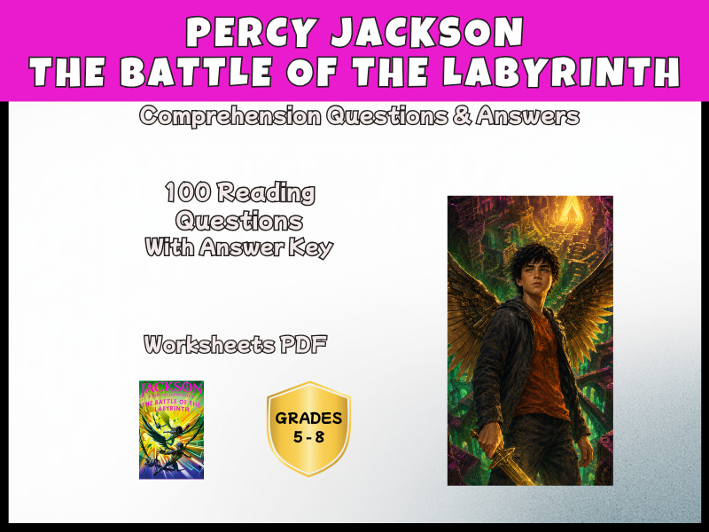 Percy Jackson Battle of the Labyrinth Reading Comprehension | KS2 KS3 Years 6-9 English