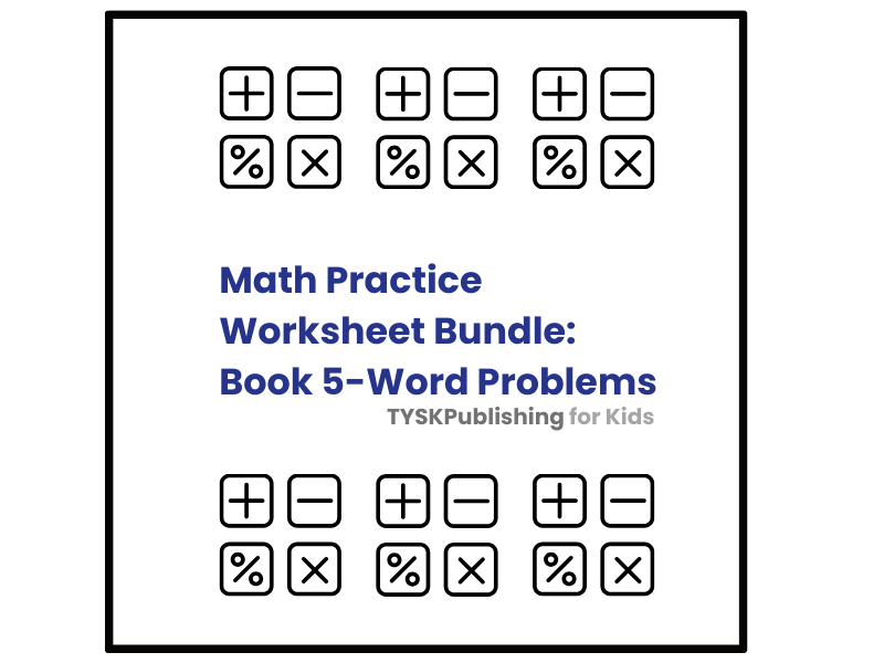 Math Practice Worksheet Bundle: Book 5 - Word Problems