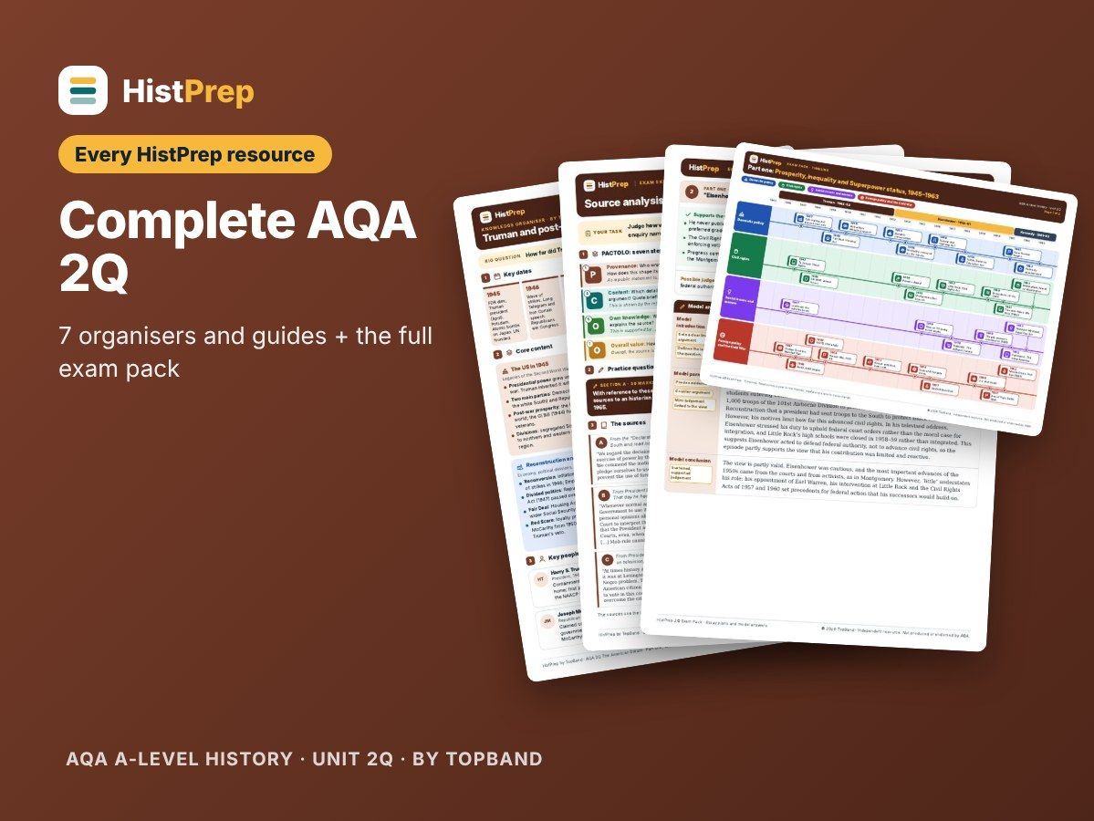 The American Dream 1945–1980 Complete Revision Bundle (AQA A-level 2Q)