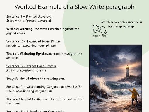 Slow Write Example Year 3/4 Slow Write Intervention (5 sessions) | Teaching Resources