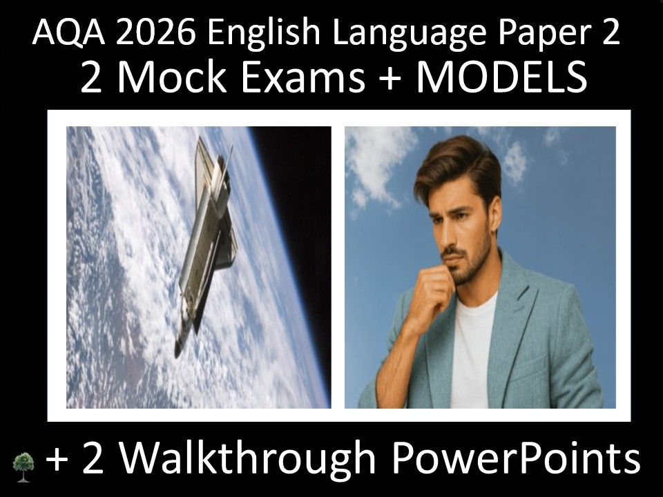 Two AQA 2026 English Language Paper 2 | Mocks + Walkthroughs: Classroom PowerPoints