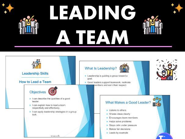 Leadership & Teamwork SEL Lesson Social Skills Activities Worksheets Grade 6