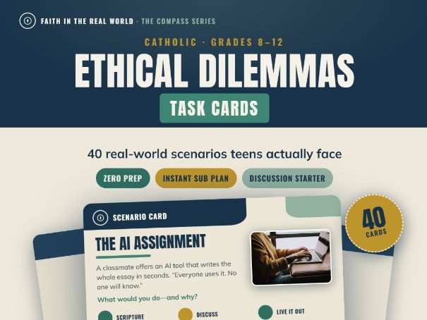 Ethical Dilemmas Task Cards – Catholic Religion Discussion Cards