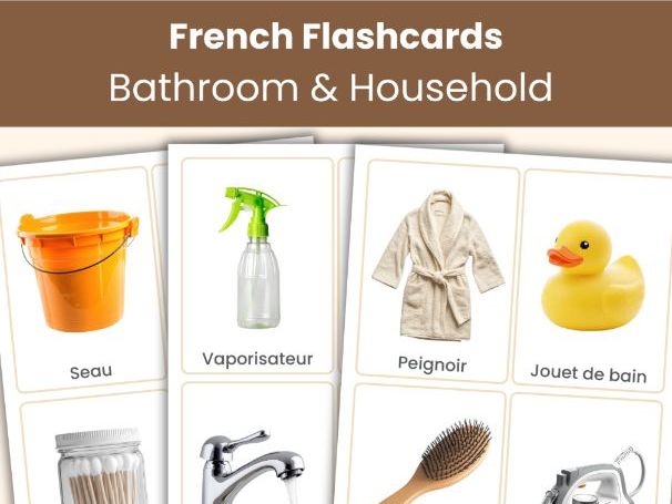 French Bathroom & Household Flashcards